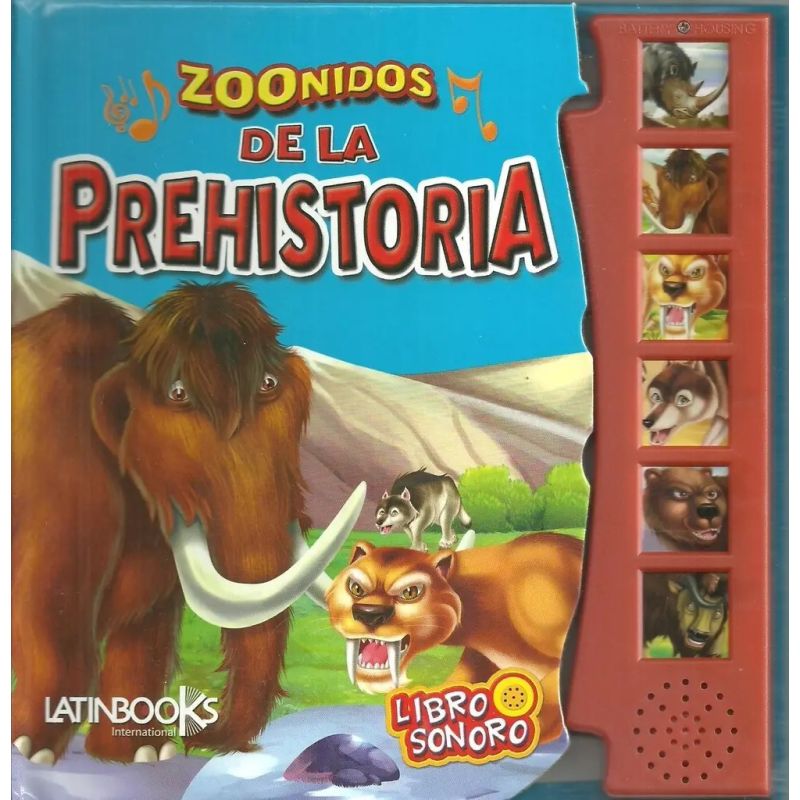 ZOONIDOS DE LA PREHISTORIA - LIBRO SONORO - CARTONE (Nuevo)