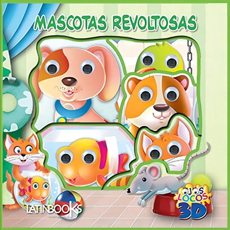 MASCOTAS REVOLTOSAS - OJOS LOCOS 3D (GOMA EVA TROQUELADA) (Nuevo)