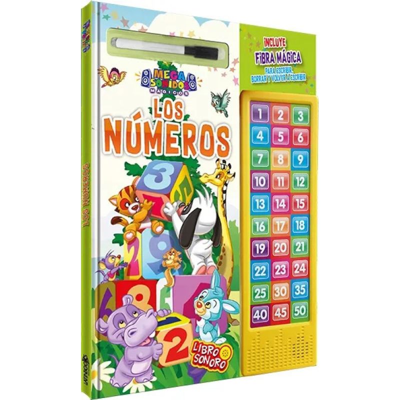 NUMEROS, LOS - MEGA SONIDOS MAGICOS (CARTONE) - CON FIBRA PARA ESCRIBIR Y BORRAR - Miniatura 2