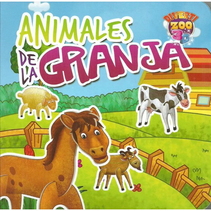 ANIMALES DE LA GRANJA - DIVERTIZOO (CARTONE) - CON TROQUELADOS (Nuevo)