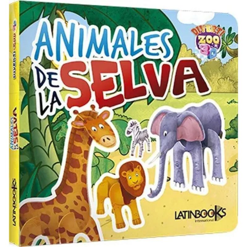 ANIMALES DE LA SELVA - DIVERTIZOO (CARTONE) - CON TROQUELADOS (Nuevo)
