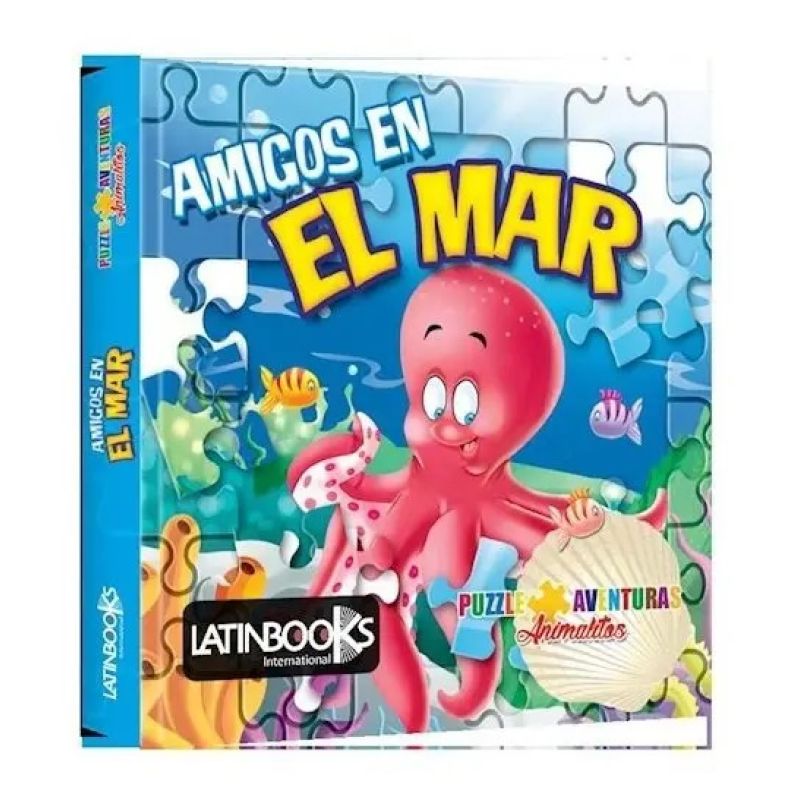 AMIGOS EN EL MAR - PUZZLE AVENTURAS - ANIMALITOS - CARTONE (Nuevo)