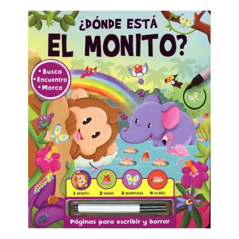 DONDE ESTA EL MONITO? - BUSCA, ENCUENTRA Y MARCA - CON MARCADOR MAGICO (Nuevo)