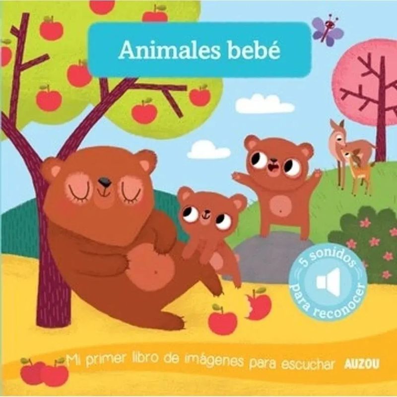 ANIMALES BEBE - IMAGENES PARA ESCUCHAR - CON SONIDO - CARTONE (Nuevo)