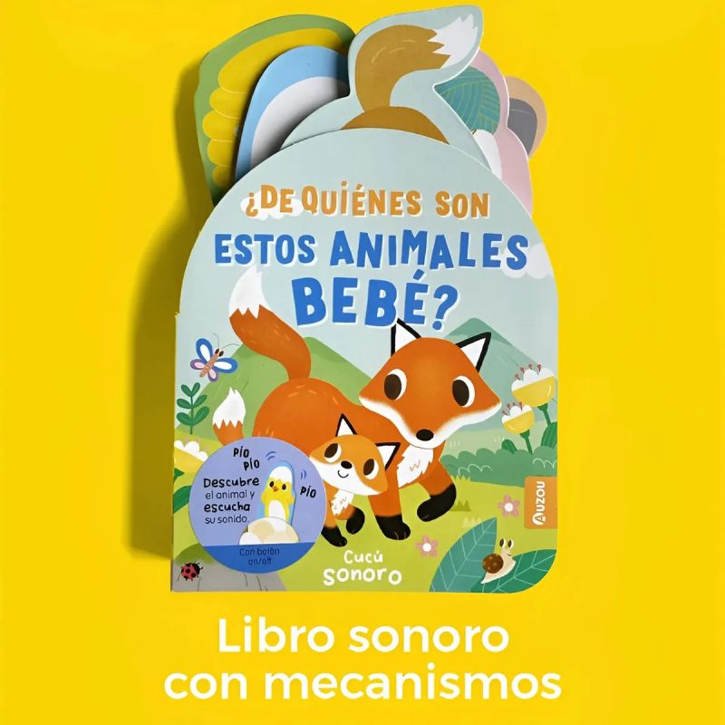 DE QUIENES SON ESTOS ANIMALES BEBES?  - CUCU SONORO - CARTONE (Nuevo) - Miniatura 2