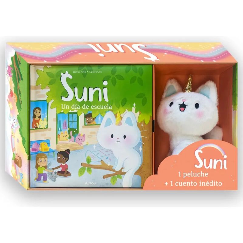 COFRE SUNI - UN DIA EN LA ESCUELA - LIBRO + PELUCHE (Nuevo)