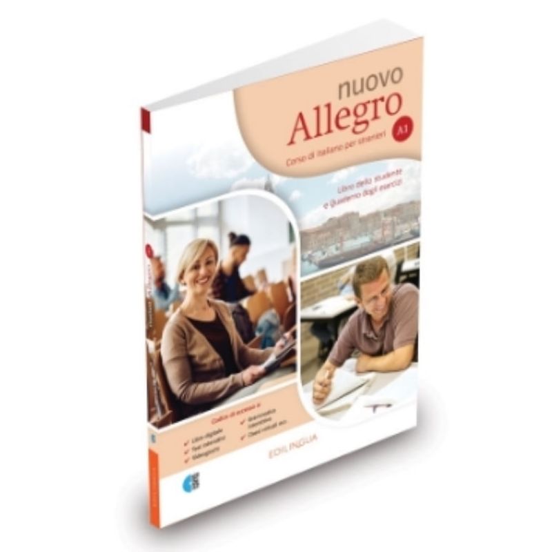 NUOVO ALLEGRO A1 – LIBRO DELLO STUDENTE &amp; QUADERNO DEGLI ESERCIZI (+ TRACCE AUDIO, QR CODE) (Nuevo)