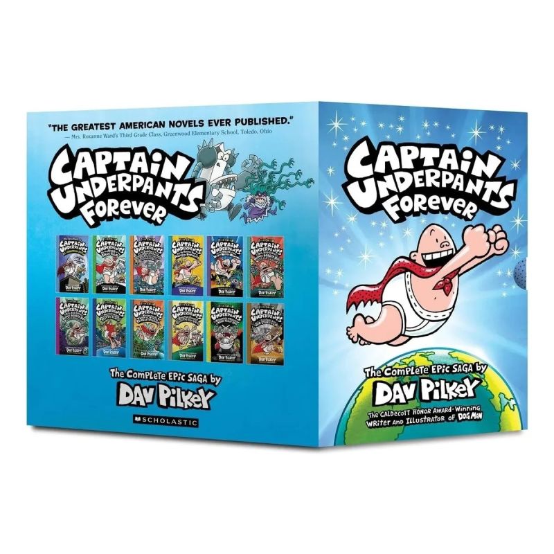 CAPTAIN UNDERPANTS FOREVER - CAPTAIN UNDERPANTS 1-12 FULL-COLOR BOXED SET (Nuevo)