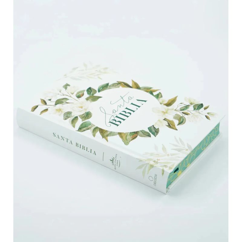 BIBLIA RVR 1960 LETRA GRANDE - TD CON FLORES BLANCAS Y CANTOS PINTADOS (Nuevo) - Miniatura 4