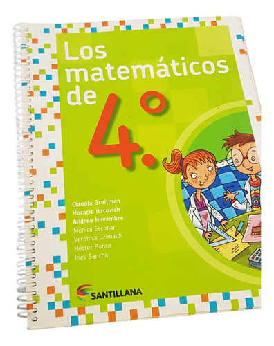 Los Matemáticos  4 - Santillana (Usado)