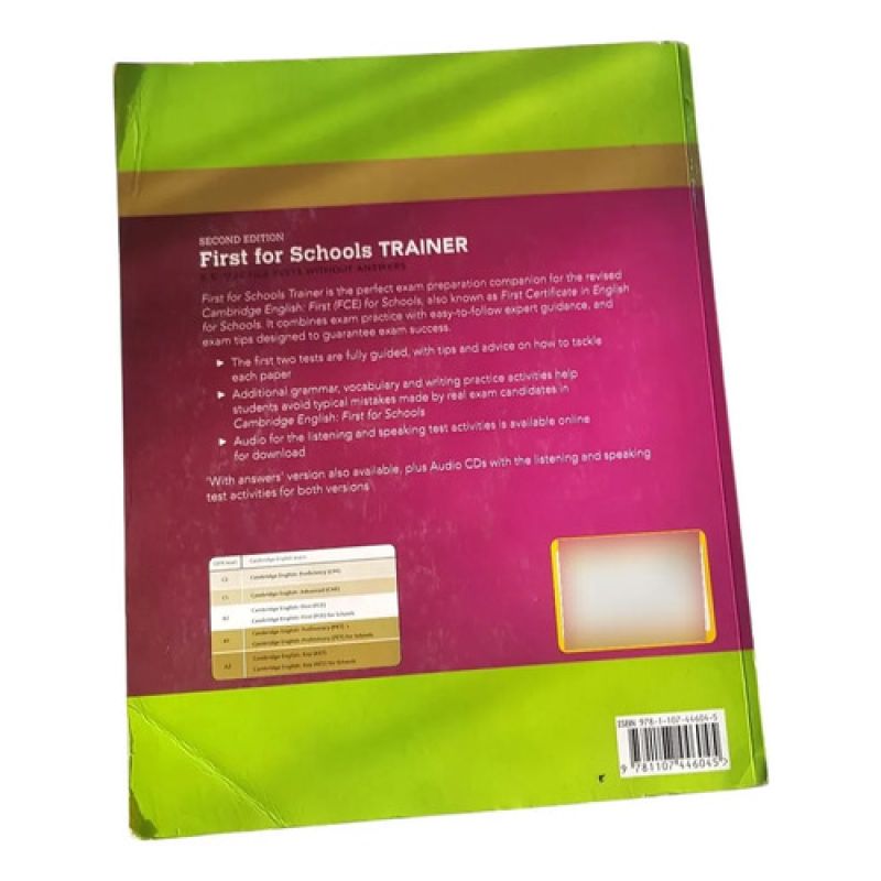 First For Schools Trainer Six Practice Tests Without Answer (Usado) - Miniatura 2