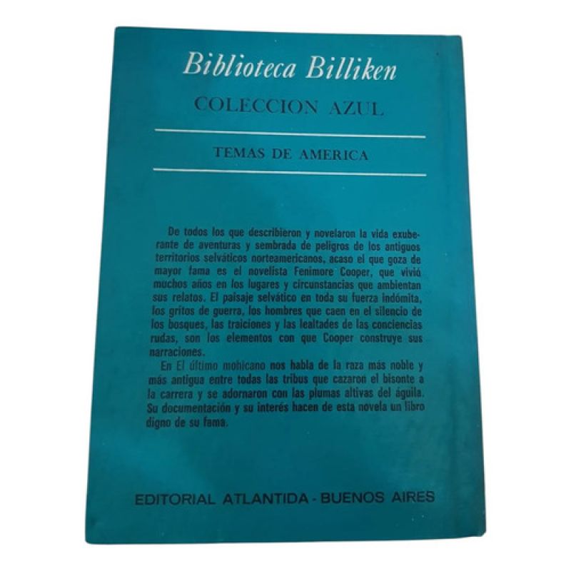 El Último Mohicano - Fenimore Cooper  - Biblioteca Billiken (Usado) - Miniatura 2