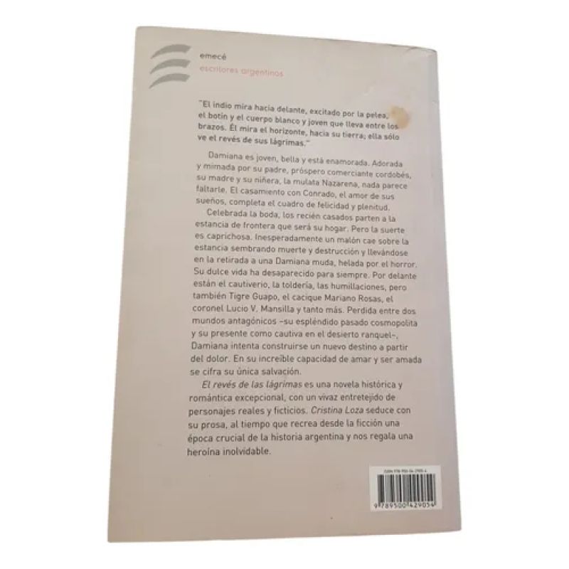El Revés De Las Llagrimas - Cristina Loza - Emecé (Usado) - Miniatura 2