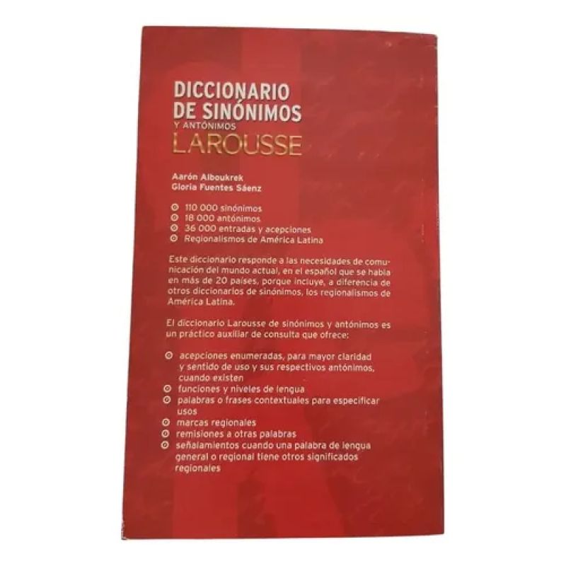 Diccionario Sinonimos Y Antonimos - Larousse - La Nacion (Usado) - Miniatura 2