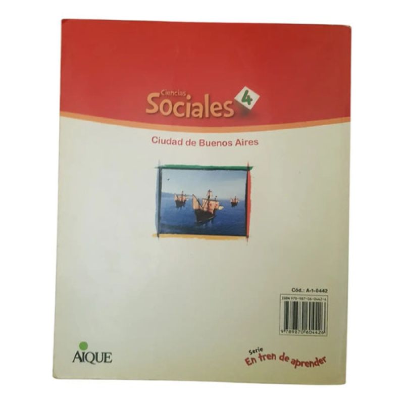 Ciencias Sociales 4  - En Tren De Aprender -  Aique (Usado) - Miniatura 2