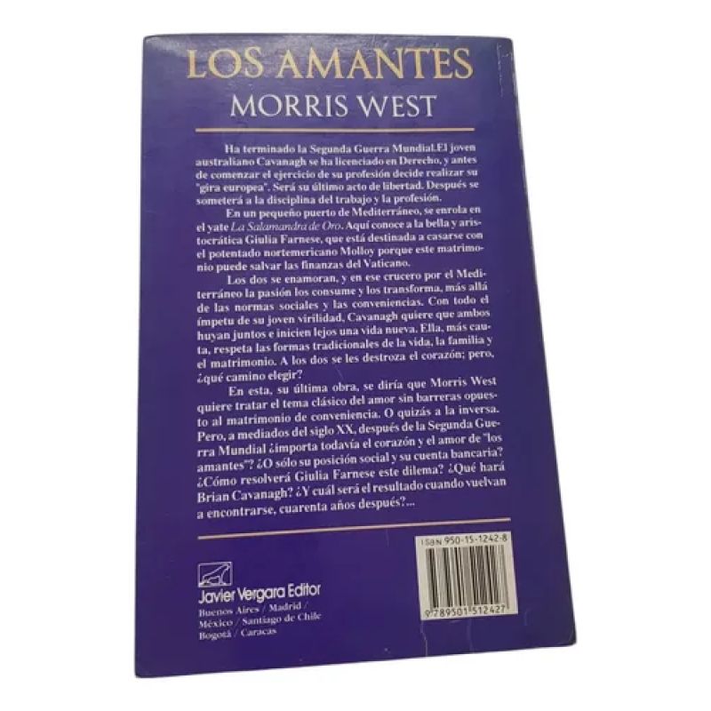 Los Amantes - Morris West - Javier Vergara Editor S.a (Usado) - Miniatura 2