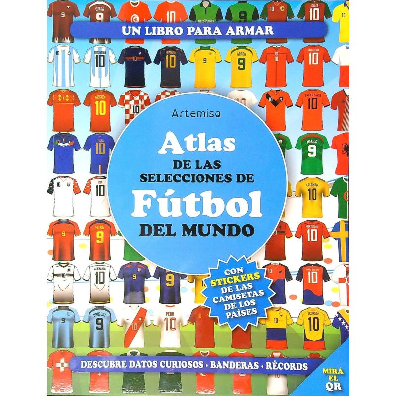 ATLAS DE LA SELECCIONES DE FUTBOL DEL MUNDO - CON STICKERS DE LAS CAMISETAS DE LOS PAISES (Nuevo)