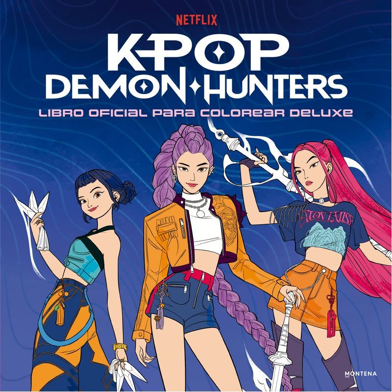 KPOP DEMON HUNTERS - LIBRO OFICIAL PARA COLOREAR DELUXE (Nuevo)
