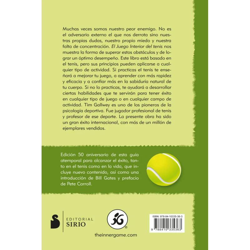 JUEGO INTERIOR DEL TENIS, EL - EDICION 50 ANIVERSARIO (Nuevo) - Miniatura 2