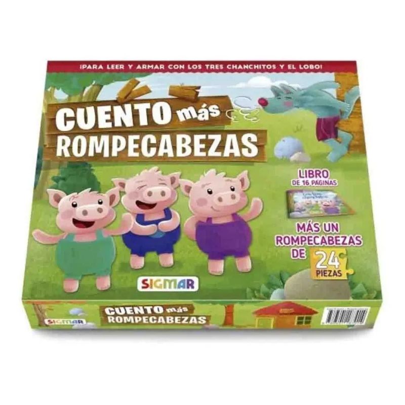 CAJA CUENTO CON ROMPECABEZAS - LOS TRES CHANCHITOS (Nuevo)
