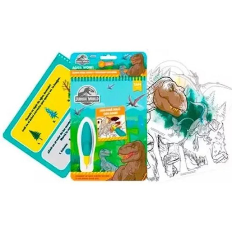 JURASSIC - AGUA WOW - TAPI ART (CARTONE) INCLUYE LAPIZ MAGICO DE AGUA (Nuevo)