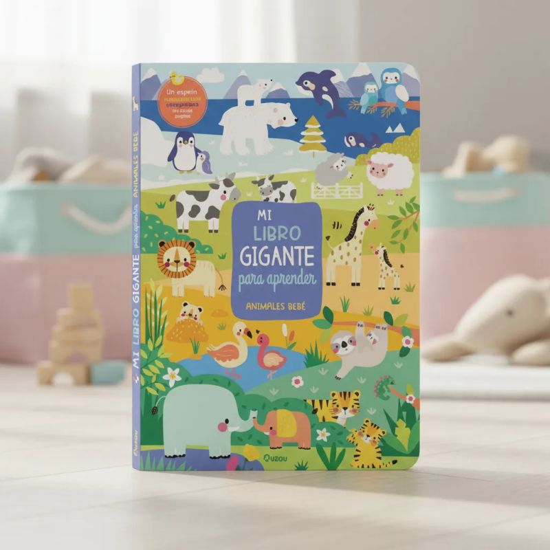 MI LIBRO GIGANTE PARA APRENDER - ANIMALES BEBES - CARTONE (Nuevo) - Miniatura 5