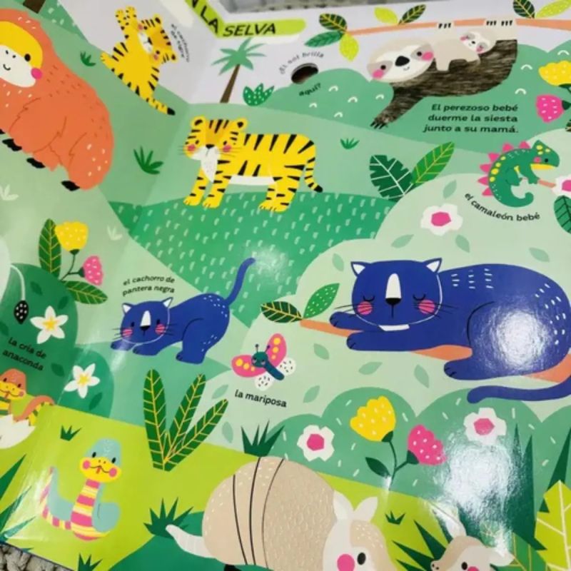 MI LIBRO GIGANTE PARA APRENDER - ANIMALES BEBES - CARTONE (Nuevo) - Miniatura 3