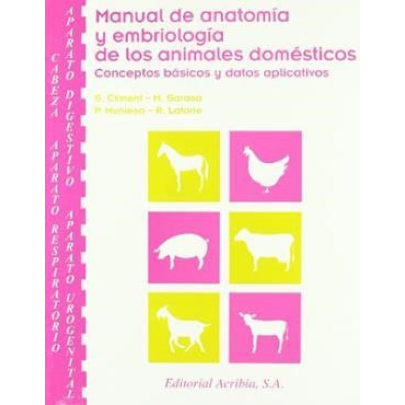 MANUAL DE ANATOMIA Y EMBRIOLOGIA DE LOS ANIMALES DOMESTICOS CONCEPTOS BASICOS Y DATOS APLICATIVOS