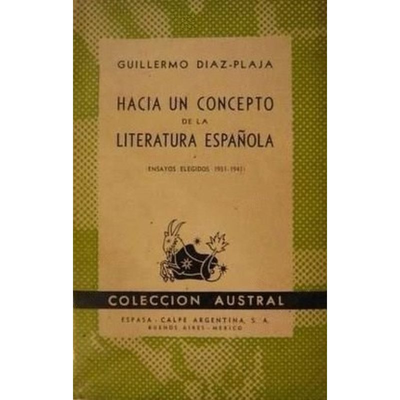 HACIA UN CONCEPTO DE LA LITERATURA ESPAÑOLA (AUSTRAL)