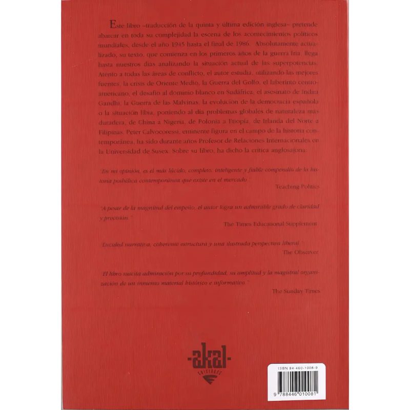 HISTORIA POLITICA DEL MUNDO CONTEMPORANEO DE 1945 A NUESTROS DIAS