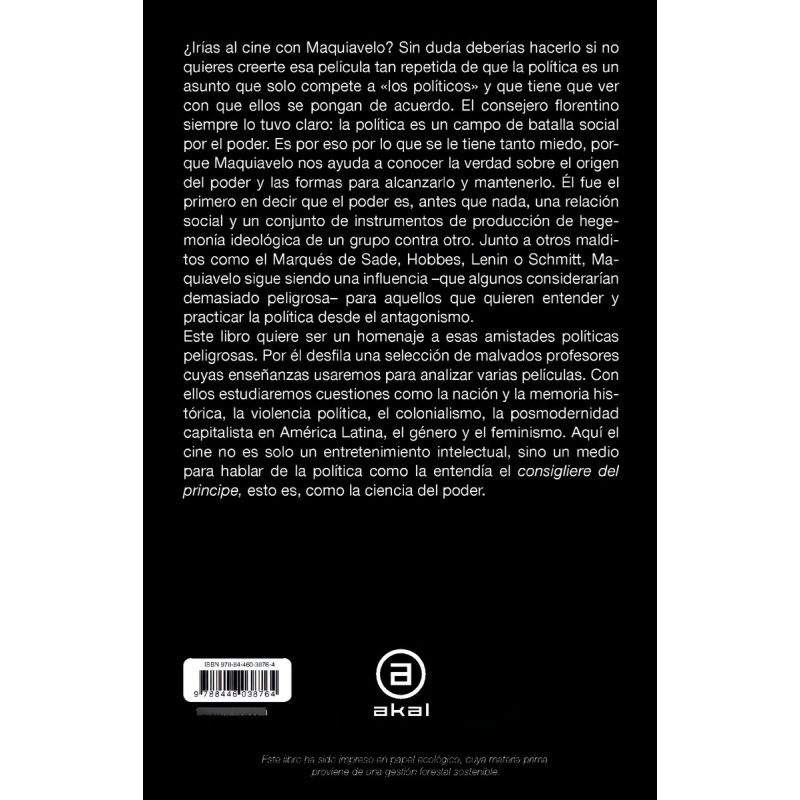 MAQUIAVELO FRENTE A LA GRAN PANTALLA CINE Y POLITICA (COLECCION PENSAMIENTO CRITICO 24)