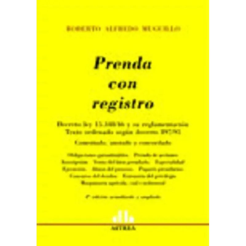 PRENDA CON REGISTRO (4 EDICION ACTUALIZADA Y AMPLIADA)