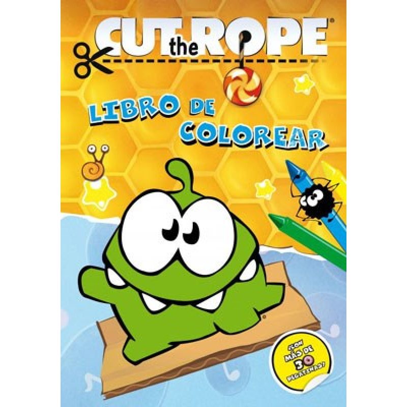CUT THE ROPE LIBRO DE COLOREAR (CON MAS DE 30 STICKERS)