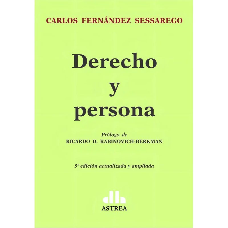 DERECHO Y PERSONA (5 EDICION ACTUALIZADA Y AMPLIADA)