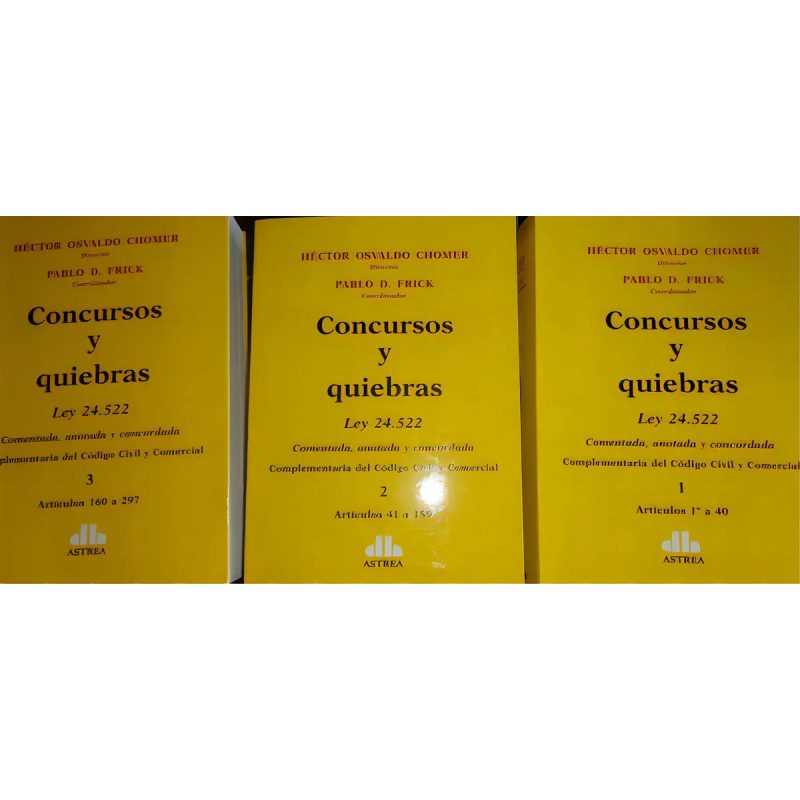 CONCURSOS Y QUIEBRAS LEY 24522 (3 TOMOS) (EDICION COMENTADA AMPLIADA Y CONCORDADA) (CARTONE)