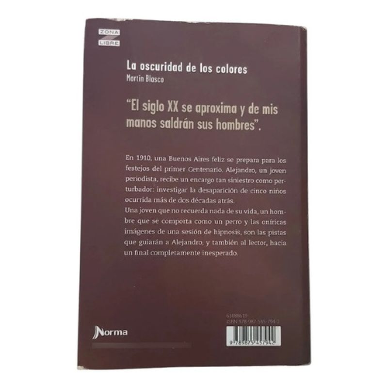 La Oscuridad De Los Colores - M. Blasco - Zona Libre - Norma (Usado) - Miniatura 2