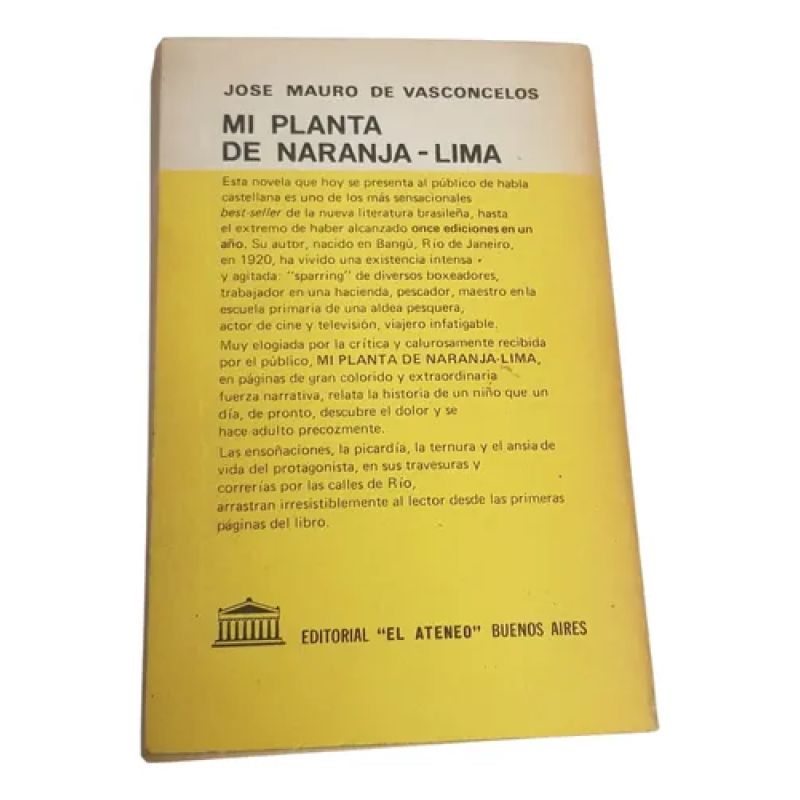 Mi Planta De Naranja Lima - J. Mauro De Vasconcelos - Ateneo (Usado) - Miniatura 2