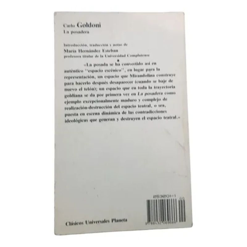 La Posadera - Goldoni Carlo - Planeta (Usado) - Miniatura 2