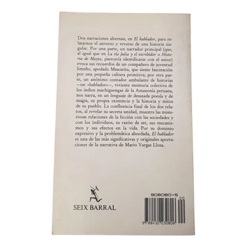 El Hablador - Mario Vargas Llosa - Biblioteca De Bolsillo (Usado) - Miniatura 2