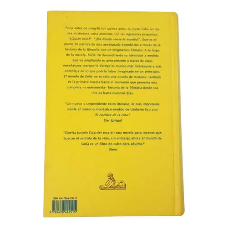 El Mundo De Sofia - Tapa Dura - Jostein Gaarder - Siruela (Usado) - Miniatura 2