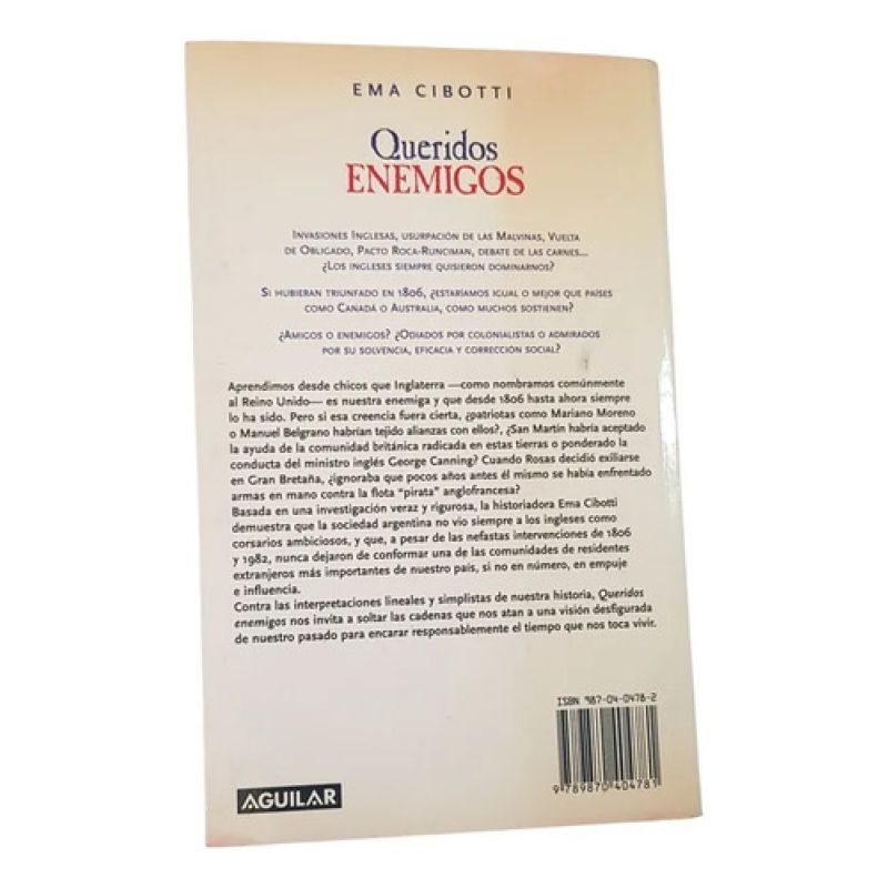 Queridos Enemigos - Ema Cibotti - Ed: Aguilar (Usado) - Miniatura 2