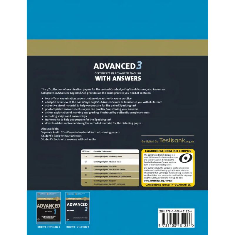 CAMB.ENGLISH ADVANCED 3 - SB W/KEY + AUDIO (2015 EXAM)