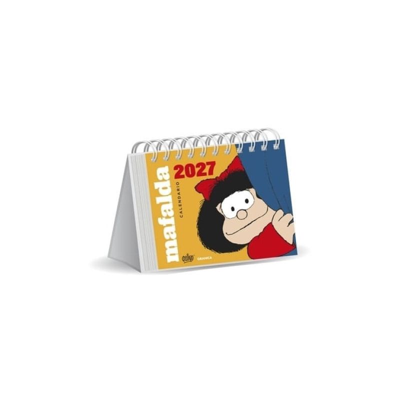 CALENDARIO 2027 MAFALDA DE ESCRITORIO AMARILLO SIN CAJA