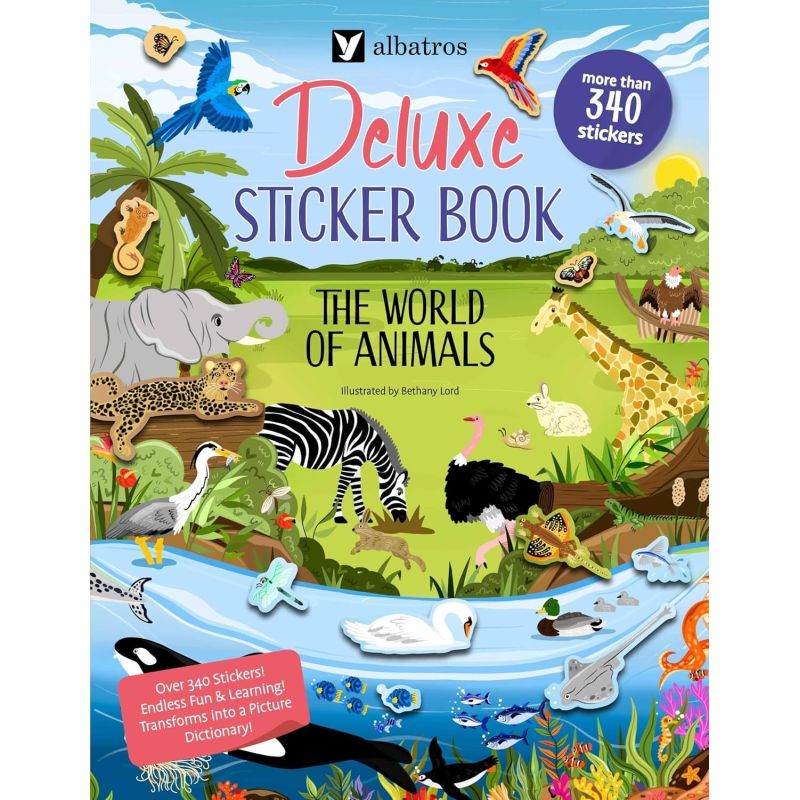 WORLD OF ANIMALS, THE - DELUXE STICKER BOOK