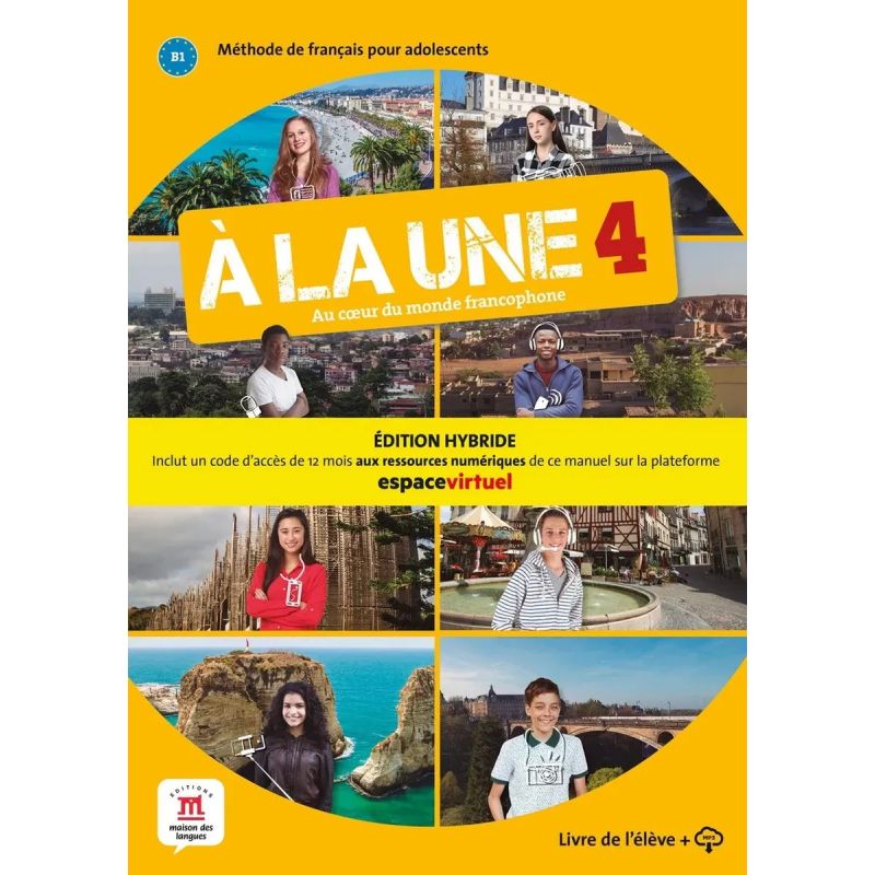 A LA UNE 4 - LIVRE DE L'ELEVE + PLATAFORME