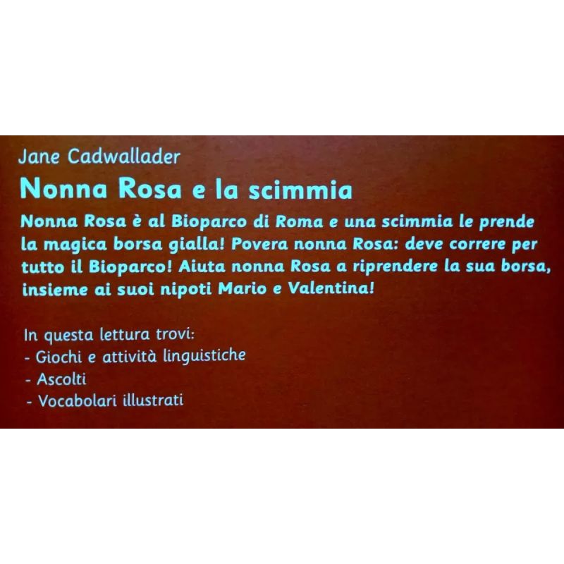 NONNA ROSA E LA SCIMMIA - LETTURE HUB BAMBINI 1 (PRINCIPIANTE ASSOLUTO PREA1) - Miniatura 2