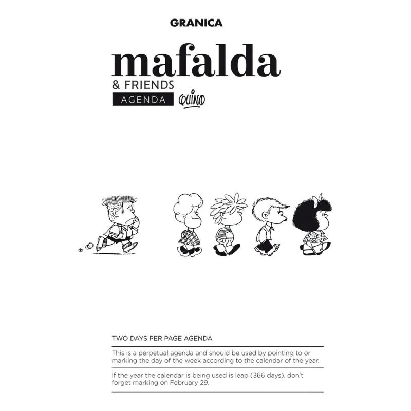 AGENDA MAFALDA PERPETUA ANILLADA FRIENDS AMARILLA - TD - Miniatura 3
