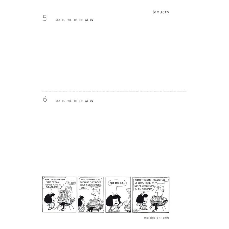 AGENDA MAFALDA PERPETUA ANILLADA FRIENDS AMARILLA - TD - Miniatura 2