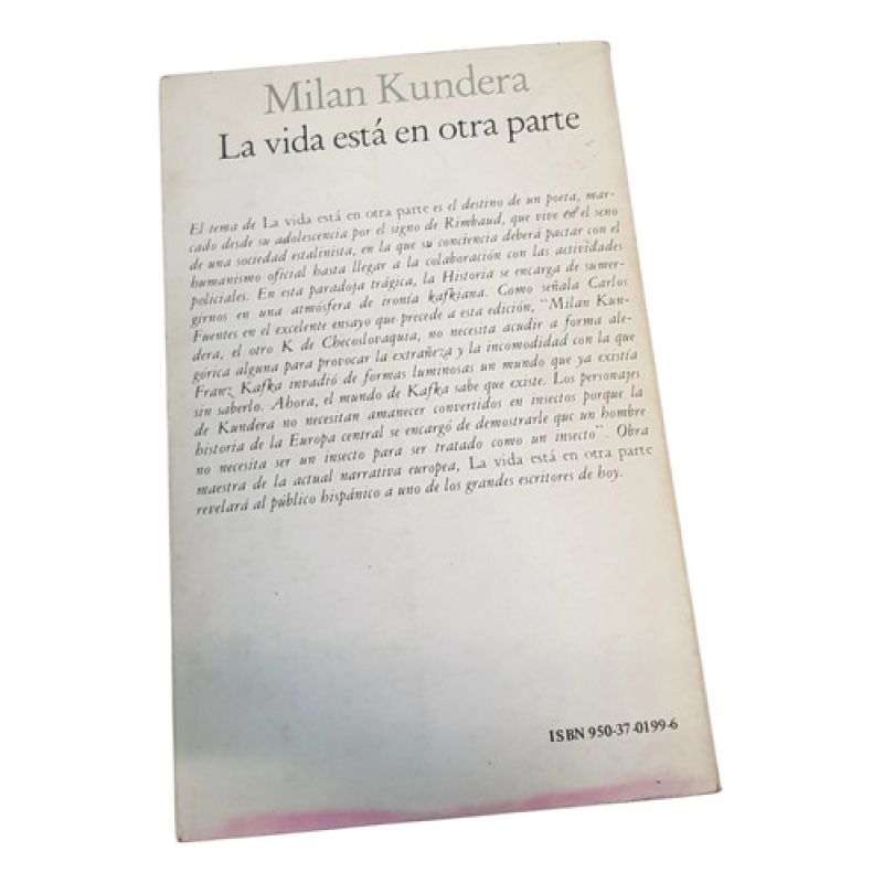 La Vida Está En Otra Parte - Milan Kundera - Seix Barral (Usado) - Miniatura 2