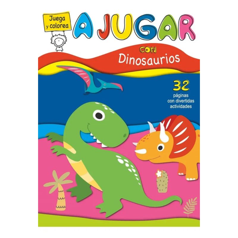 JUEGA Y COLOREA - DINOSAURIOS
